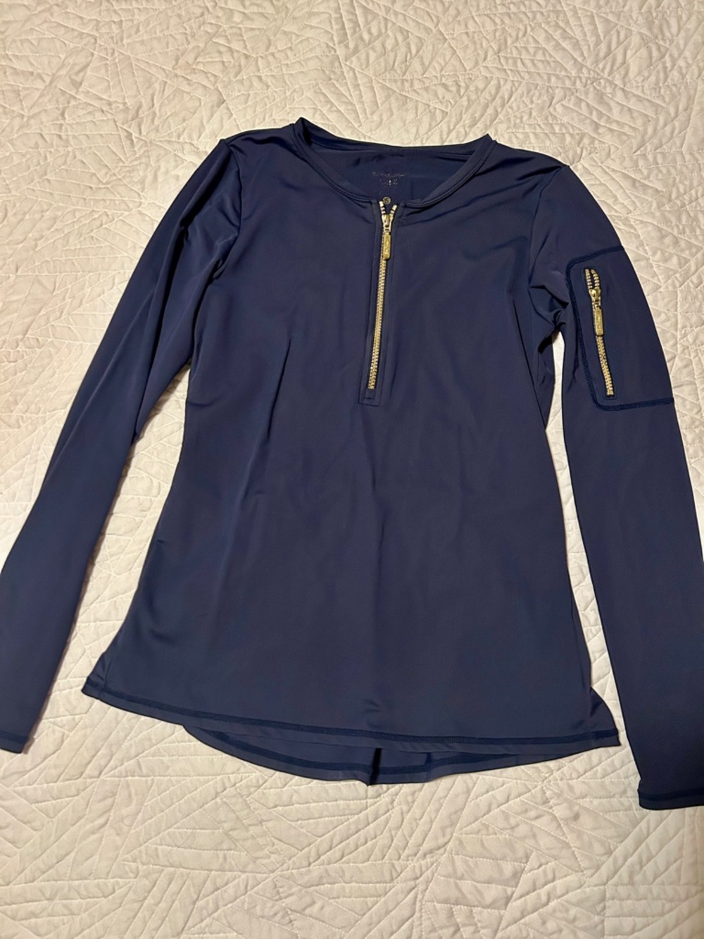 Lilly Pulitzer Luxletica Edgewater Popover Half Zip SPF 50+ Long Sleeve Pullover